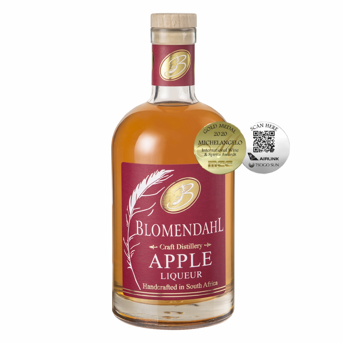 Blomendahl Apple Liqueur, German edition in the traditional cork bottle