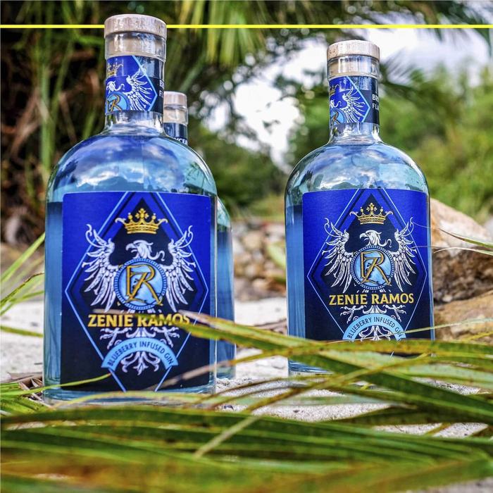 Zenie Ramos Blueberry Gin bottle
